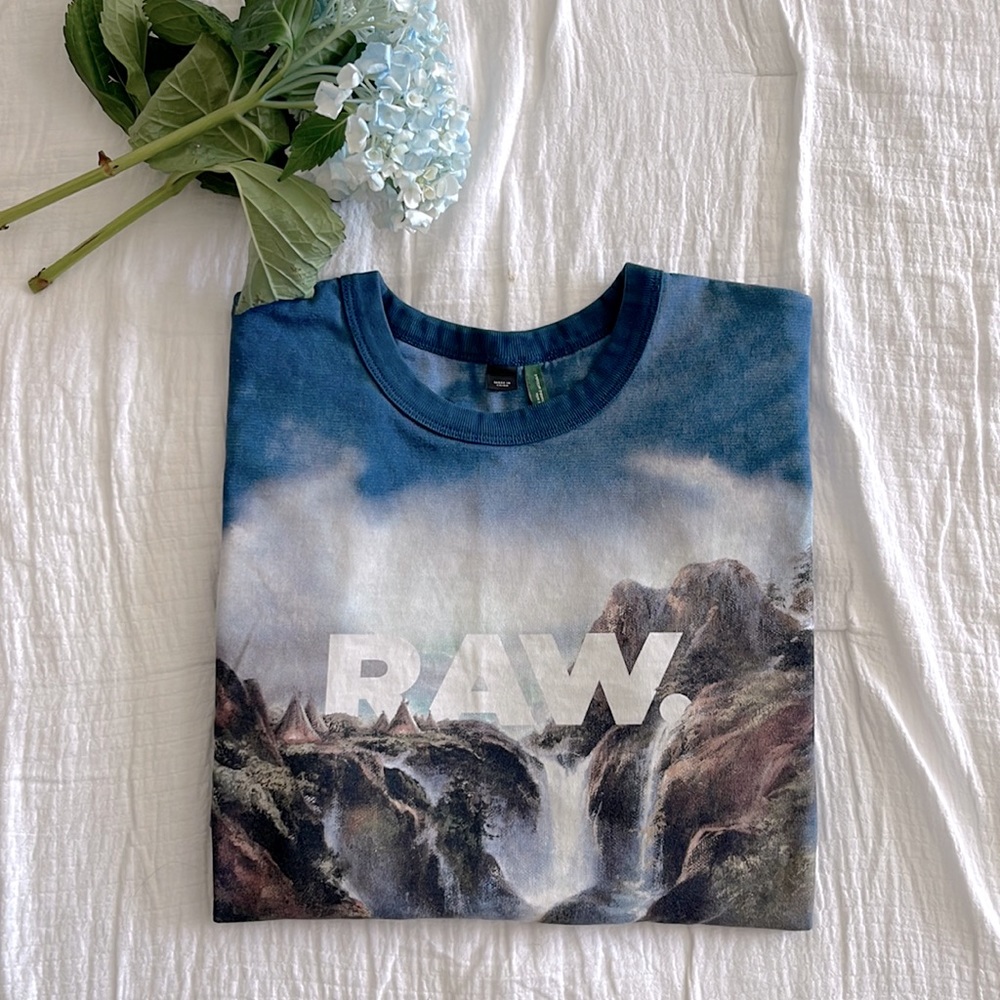 Jaden Smith x G-STAR RAW Cyrer Water Loose T Shirt Tie Dye Graphic Tee